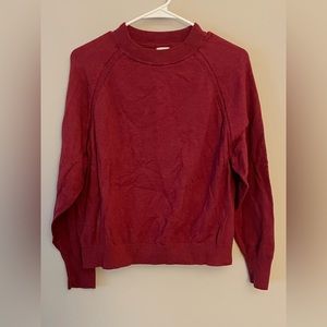 a new day | red raglan sweater